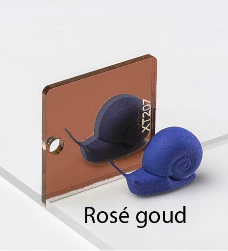 Kleur cupcake topper Spiegel rosé goud