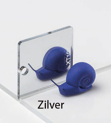 Kleur cupcake topper Spiegel zilver