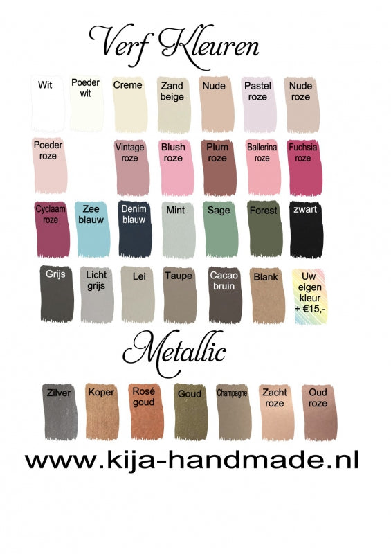 Sample verf kleuren