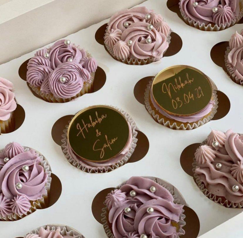 Cupcake munt eigen tekst, logo of afbeelding