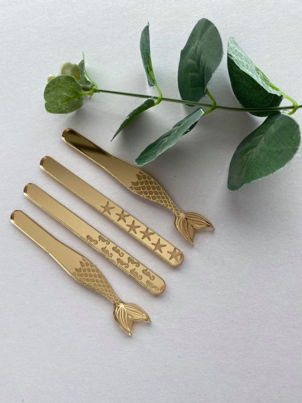 Ijs stokjes zeemeermin print (8 stuks)