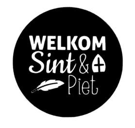 **Sticker Welkom sint & piet 4