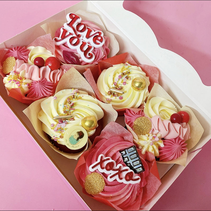 Cupcaketopper Love you 2 kleuren