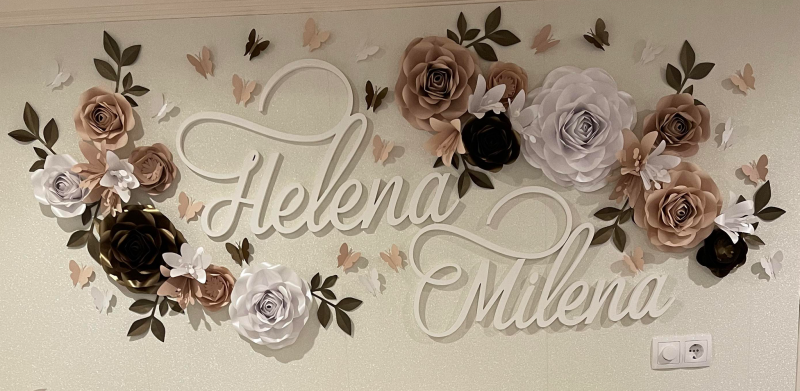 Paper flower set Mylene