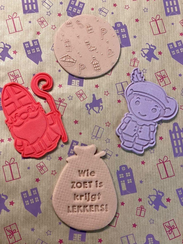 Koek fondant sinterklaas patroon