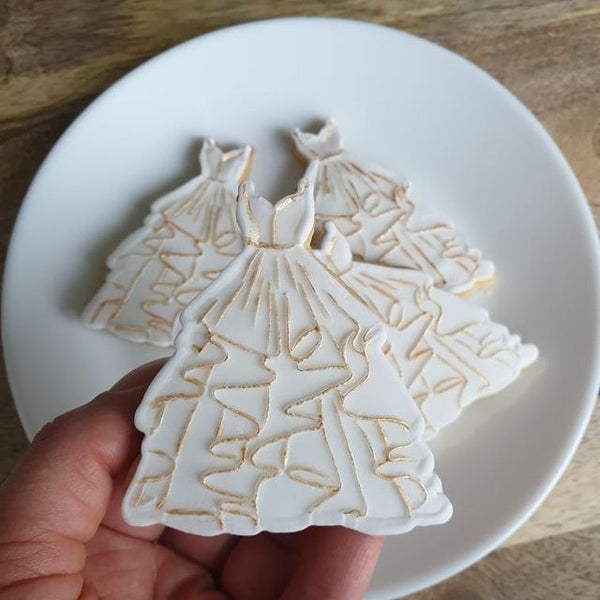 Koek fondant stempel Jurk