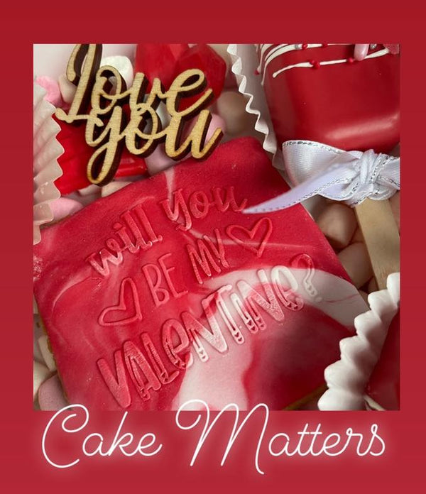 Koek fondant will you be my valentine
