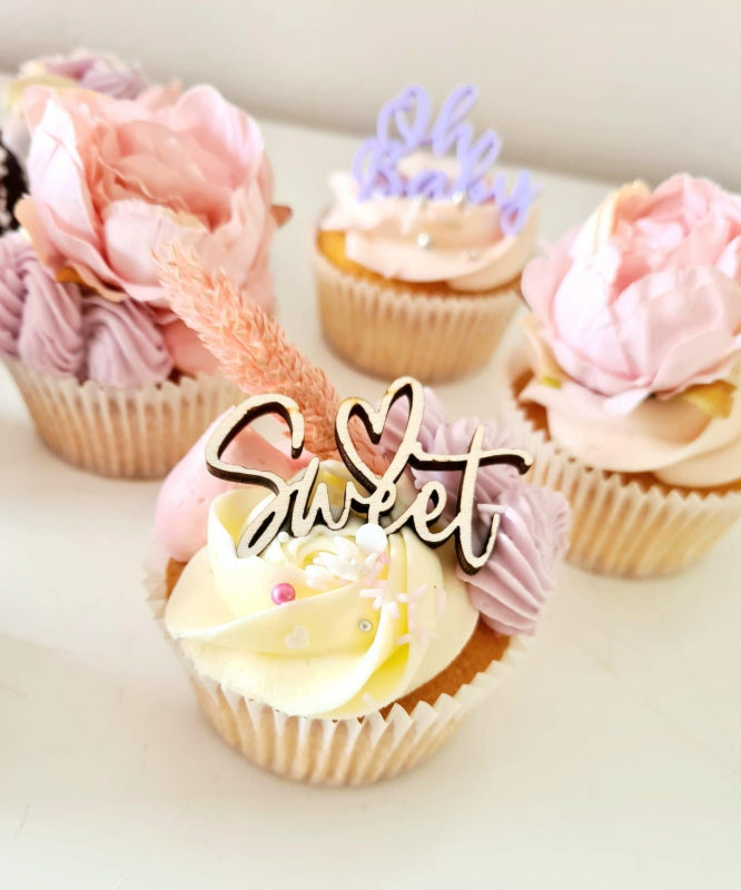 Cupcaketopper Sweet met hartje