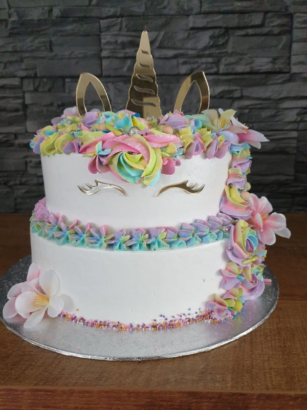 Taarttopper Unicorn met losse oogjes