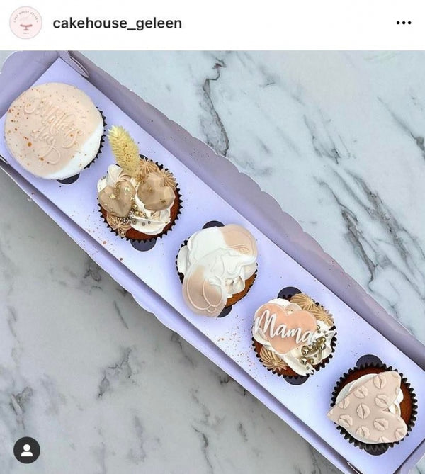 Cupcaketopper hart Mama 2 kleuren