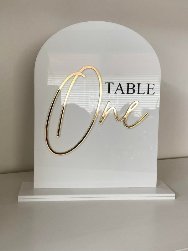 1. Tafel nummers 5 stuks +