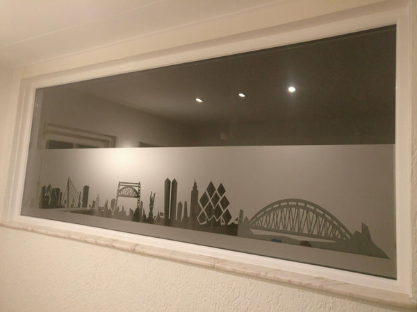 Raamfolie Skyline Rotterdam