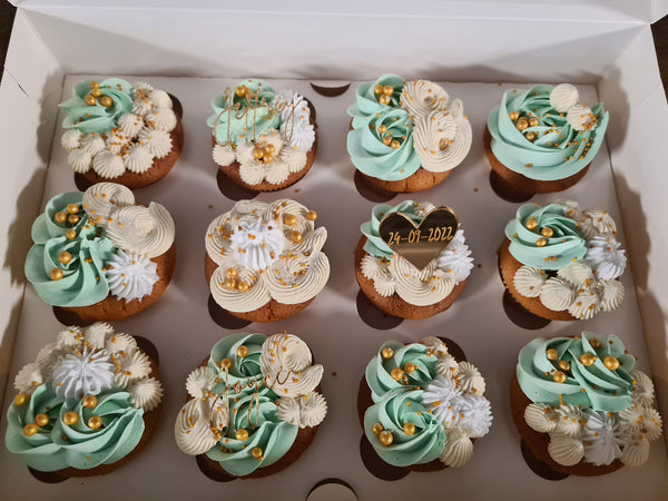 Cupcake munt eigen tekst, logo of afbeelding