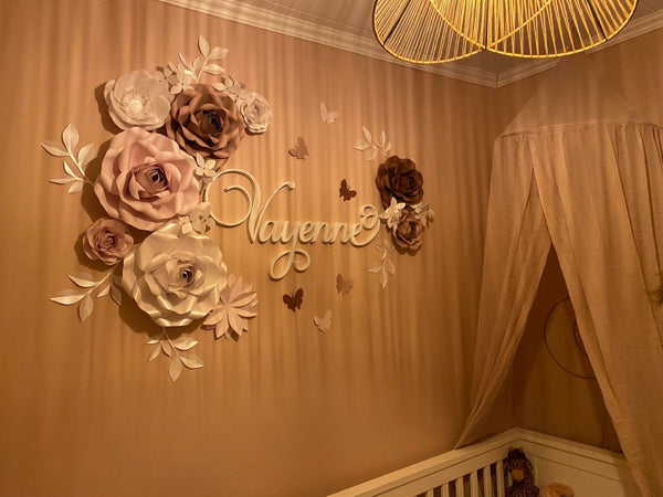 Paper flower set Faye + Naam