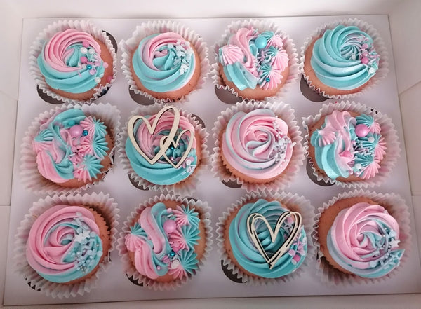 Cupcaketopper Dubbel hartje