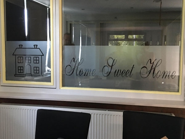 Raamfolie Huisje 3 naast elkaar