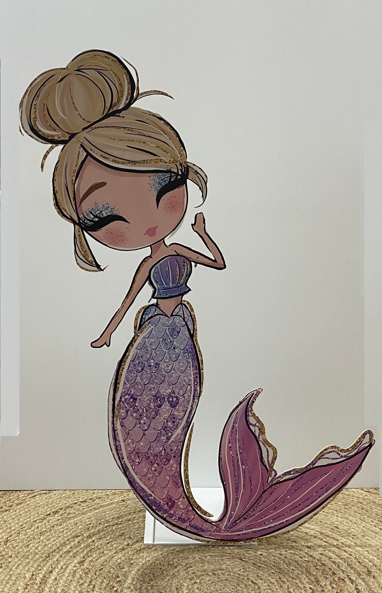 Cut out centerpiece Zeemeermin Mermaid