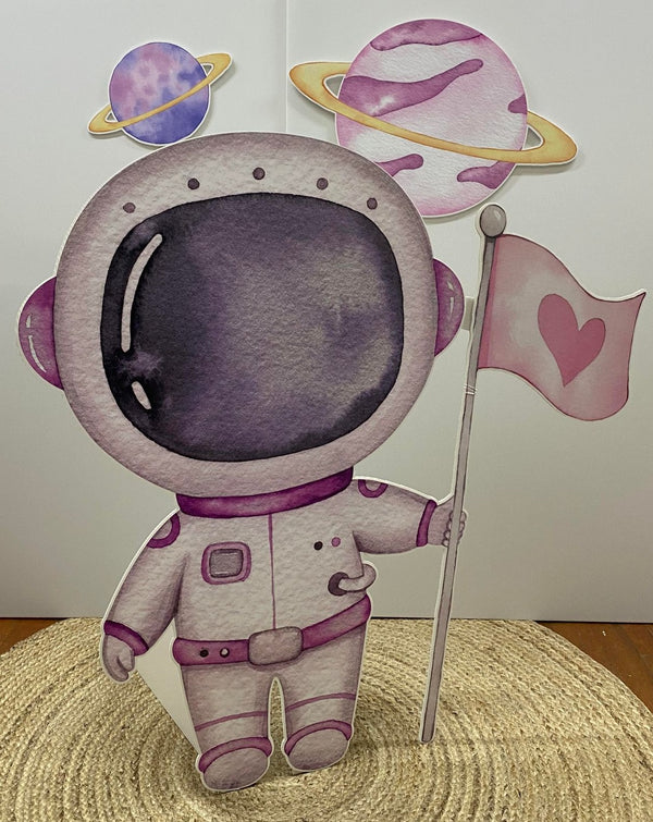 Planeet paars cut-out decoratie voor feest