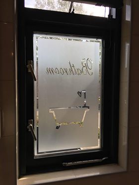 Raamfolie Bathroom met bad