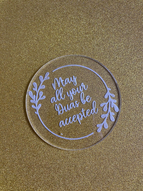 Koek fondant stempel May all your duas be accepted