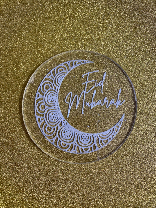 Koek fondant stempel Eid Mubarak maan