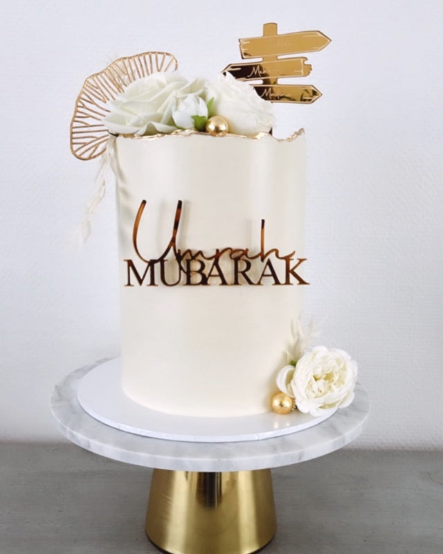 Taarttopper set wegwijzer + Umrah Mubarak