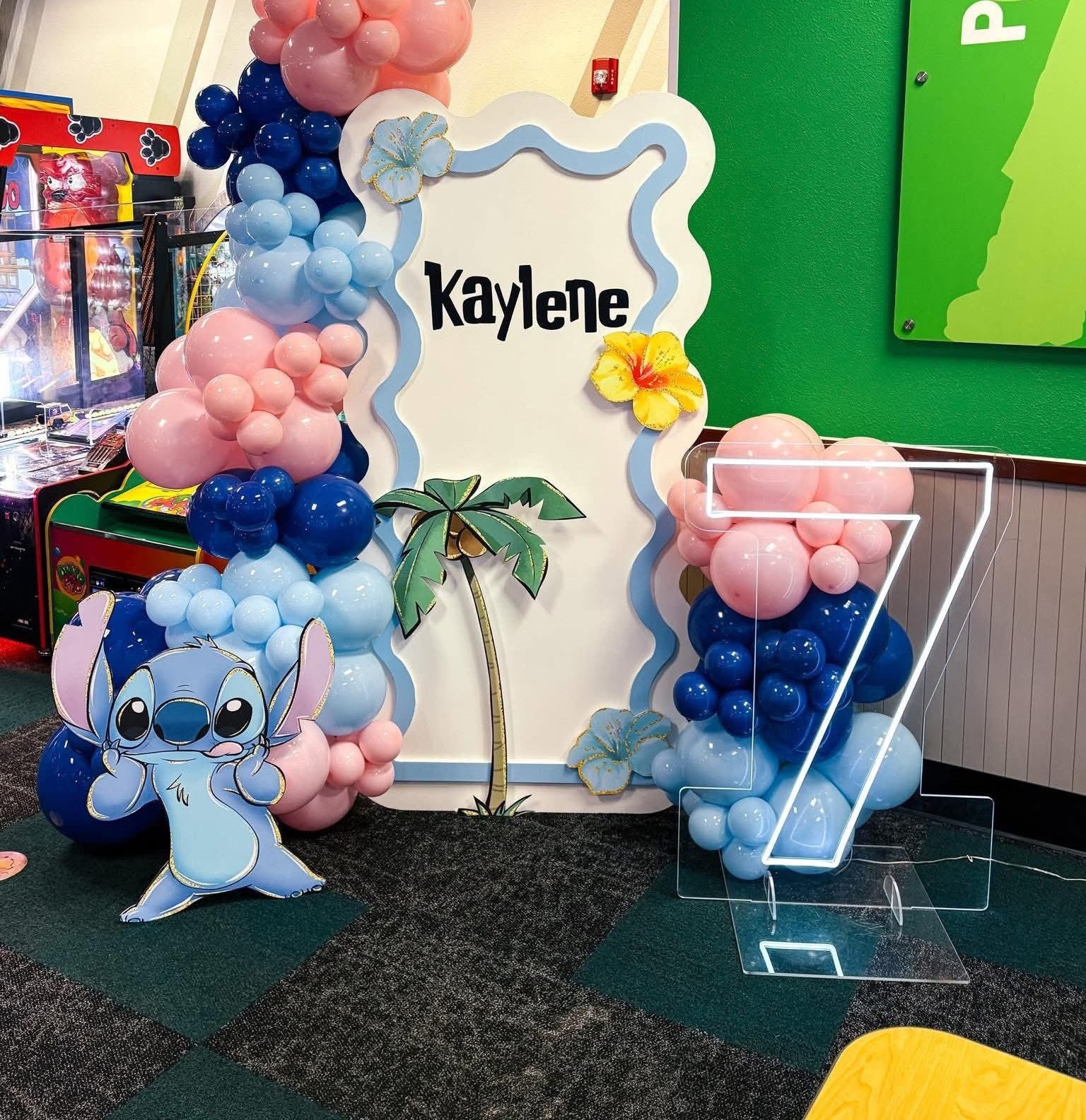 Stitch glitter cut-out decoratie voor feest