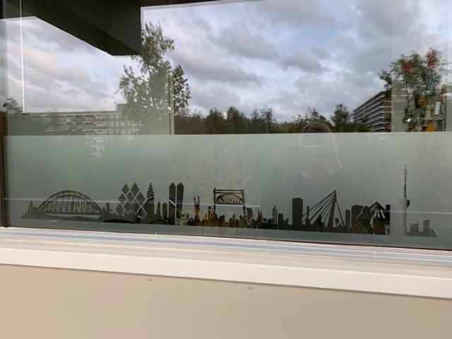 Raamfolie Skyline Rotterdam