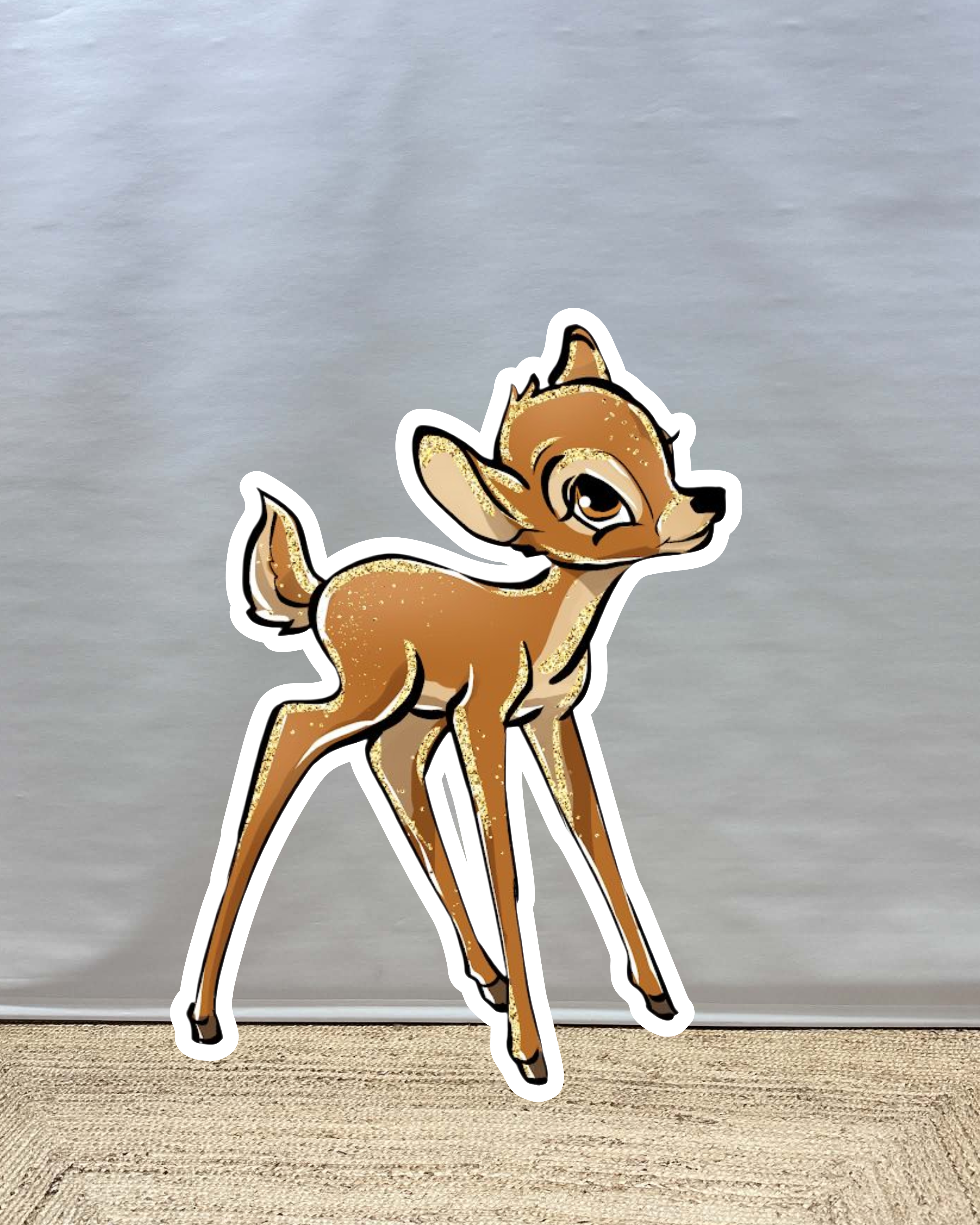 Bambi glitter cut-out decoratie voor feest