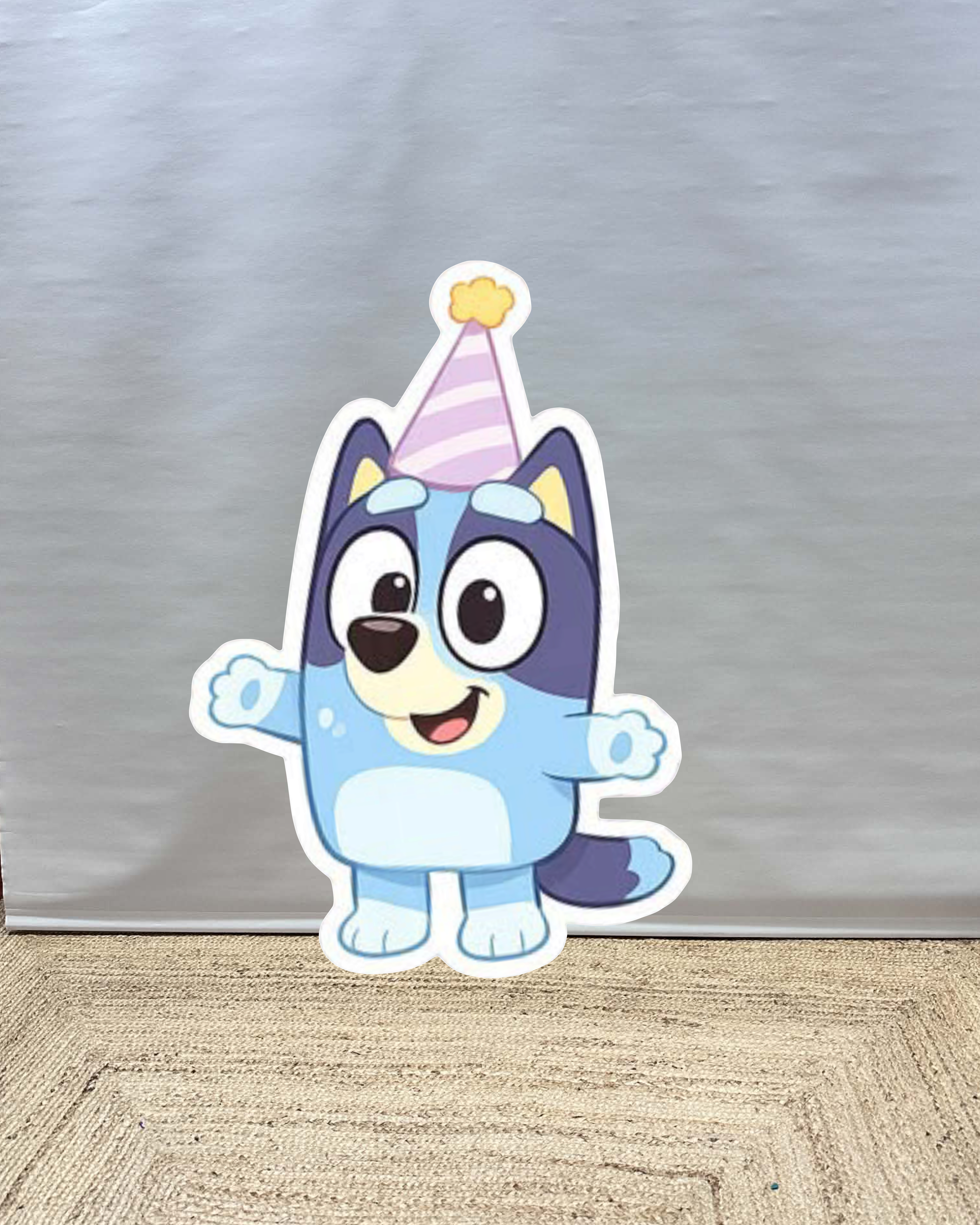 Bluey feesthoedje cut-out decoratie voor feest