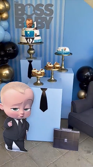 Cut out centerpiece Boss Baby