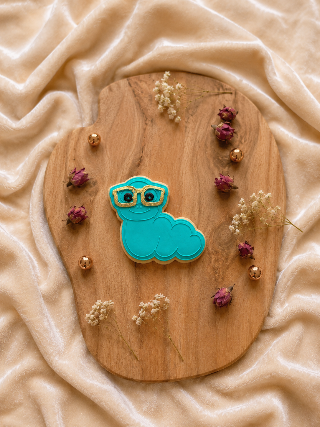 Koek stempel | Fondant embosser |  Boekenworm