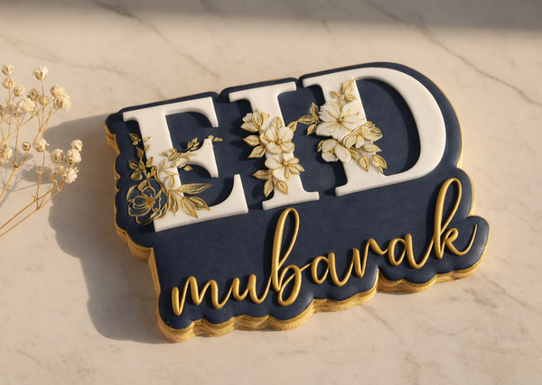 Koek stempel | Fondant embosser | Eid Mubarak bloemen