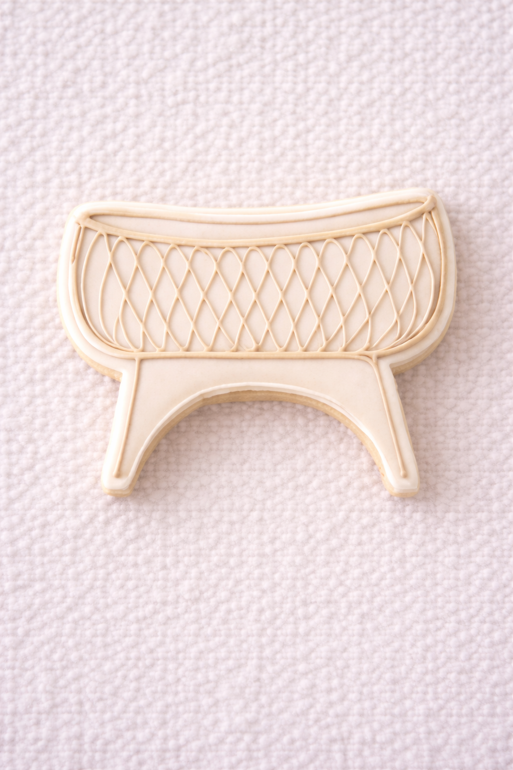 Koek stempel | Fondant embosser | Rattan boho baby bedje wiegje