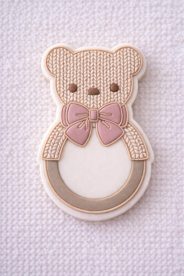 Koek stempel | Fondant embosser | Boho beer rammelaar
