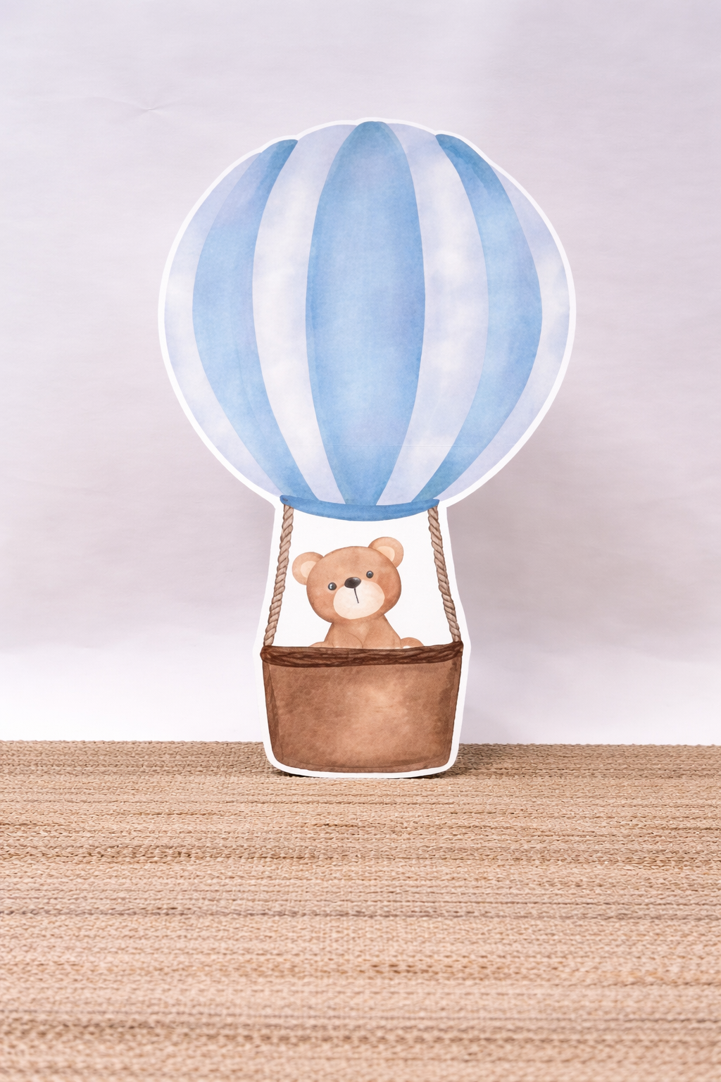 Luchtballon met beer blauw cut-out decoratie voor feest