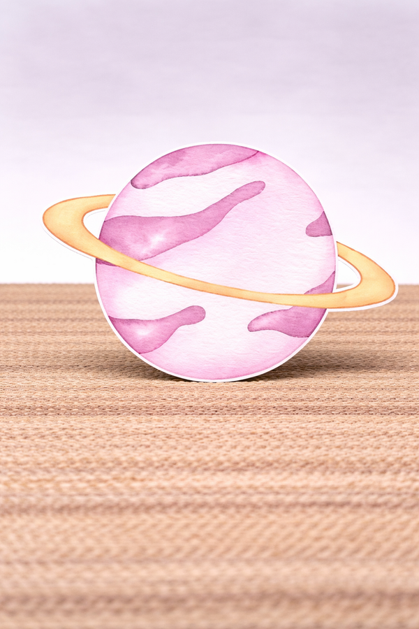 planeet roze cut-out decoratie voor feest