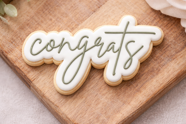 Koek stempel | Fondant embosser | congrats