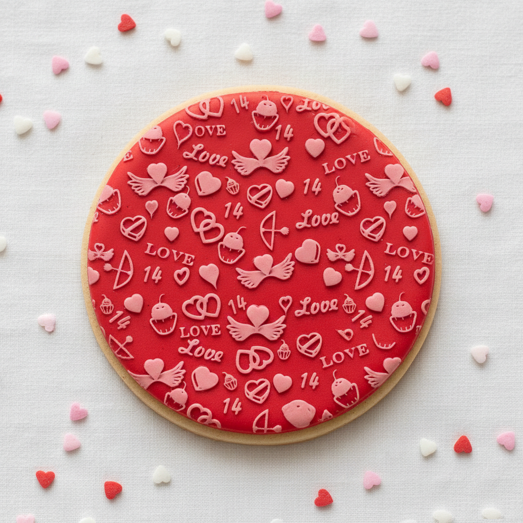 Koek stempel | Fondant embosser | Valentijn patroon