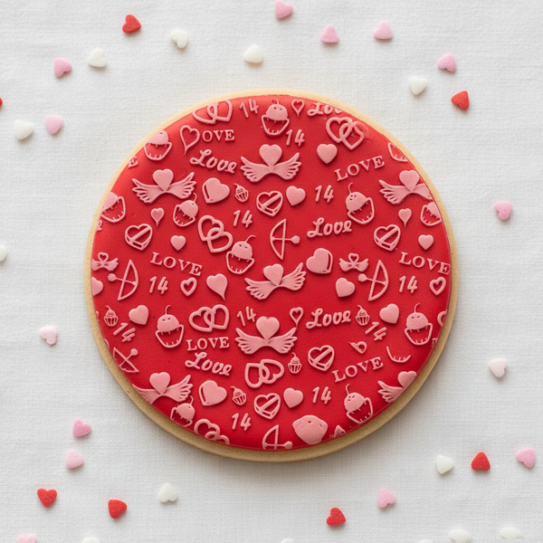 Koek stempel | Fondant embosser | Valentijn patroon
