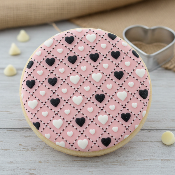 Koek stempel | Fondant embosser | Patroon hartjes ruit