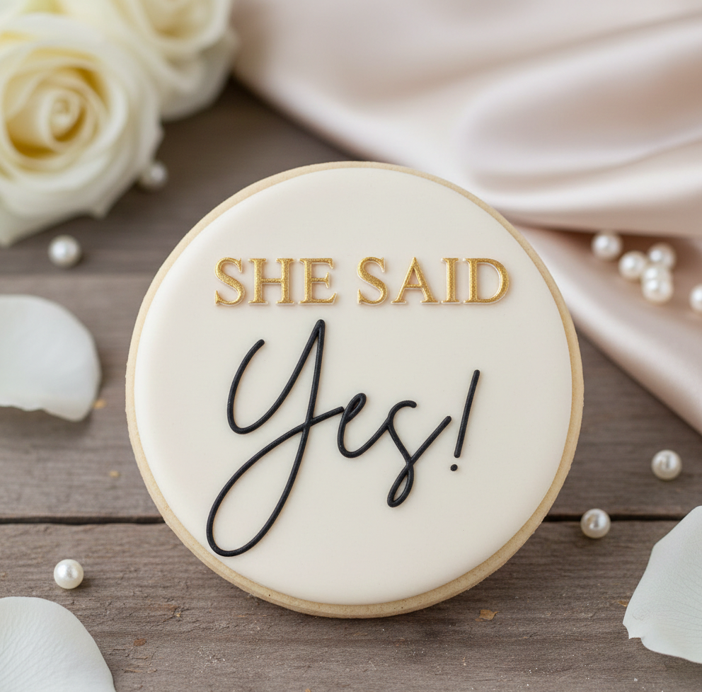 Koek stempel | Fondant embosser | She said yes