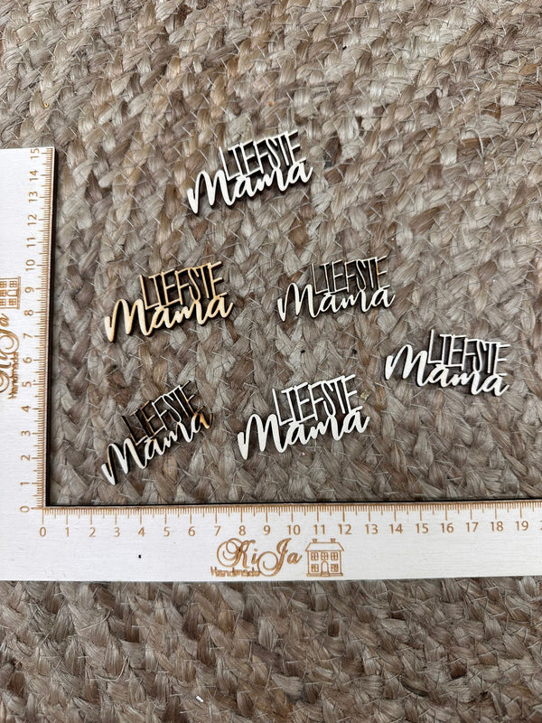SALE hout liefste mama (6 stuks)