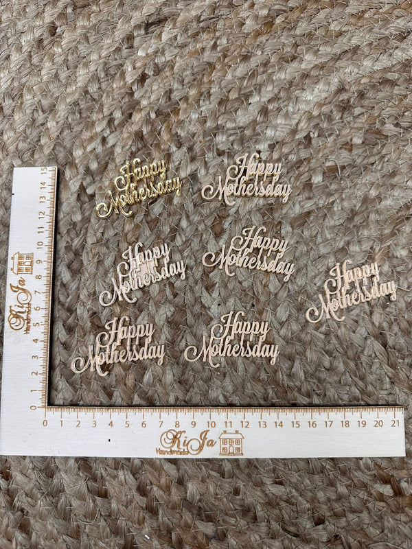 SALE acryl goud happy mothersday (7stuks)