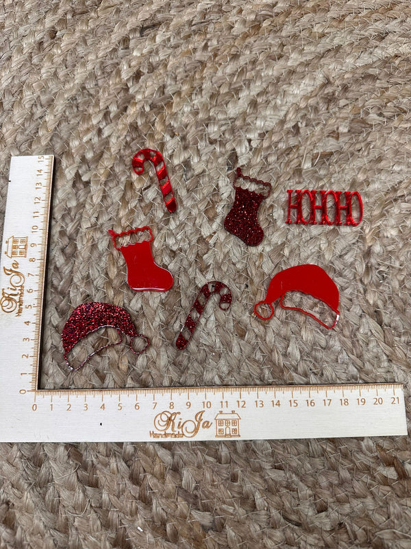 SALE acryl kerst mix (7 stuks)
