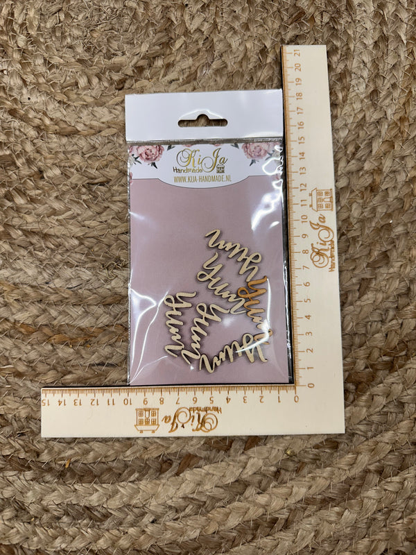 SALE Acryl Hout Yum (6 stuks)
