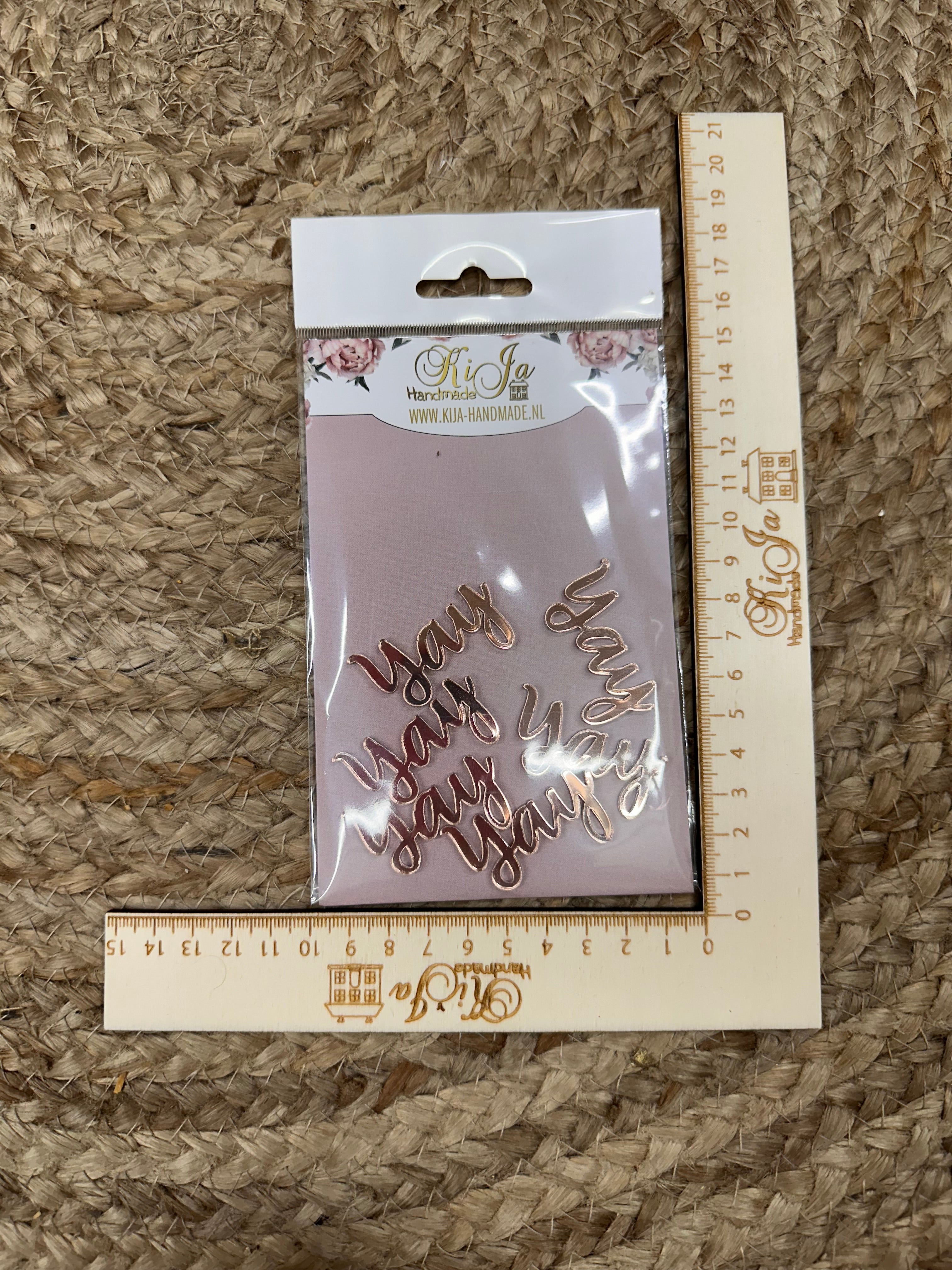 SALE Acryl rose goud Yay (6 stuks)