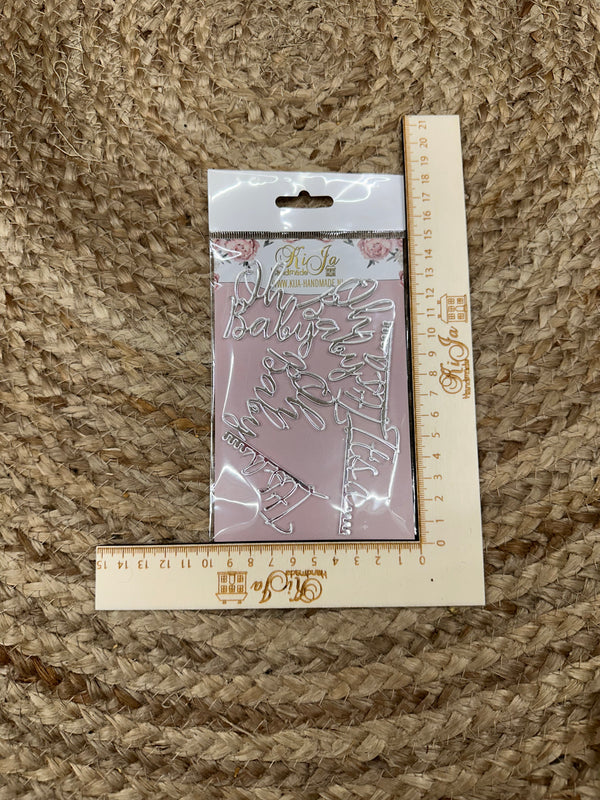 SALE Acryl zilver mix baby (6 stuks)