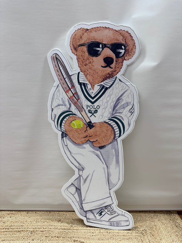 Beer tennis jongen cut-out decoratie voor feest