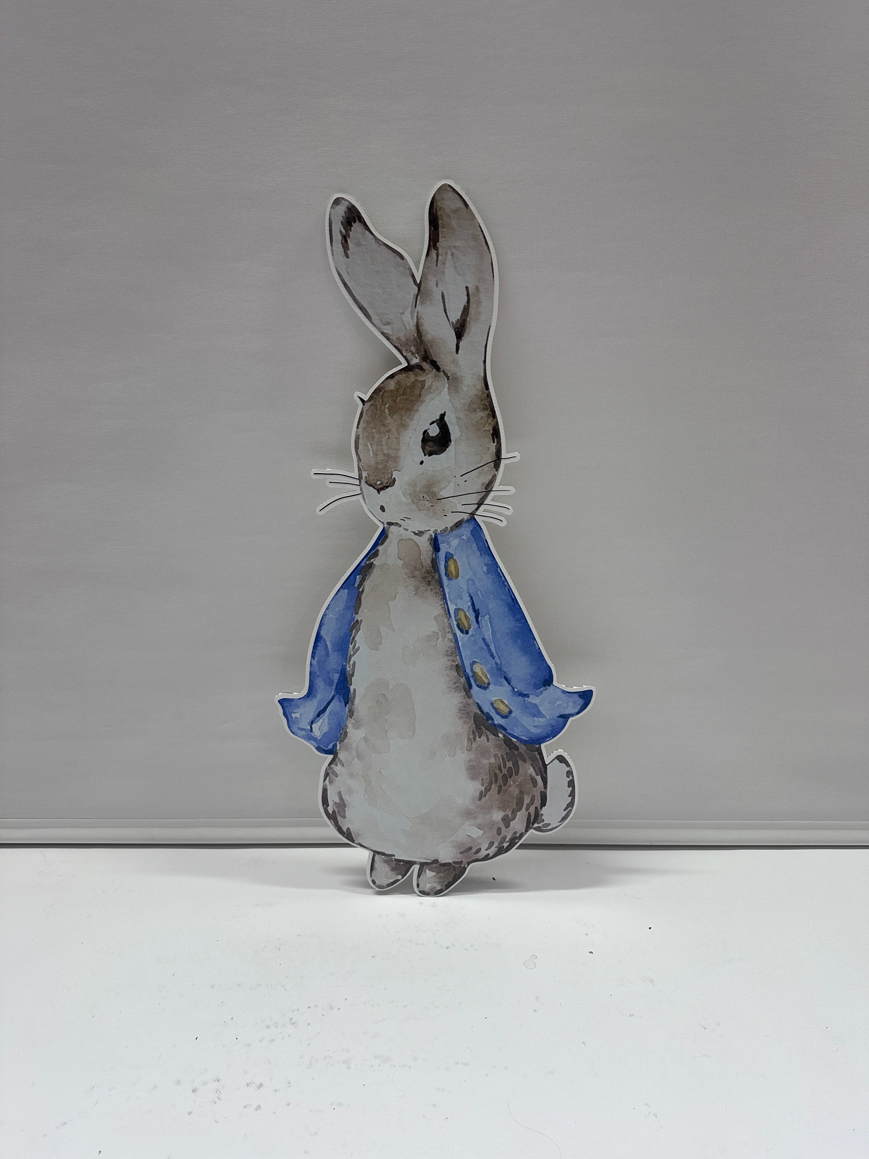 Peter rabbit blauw cut-out decoratie voor feest